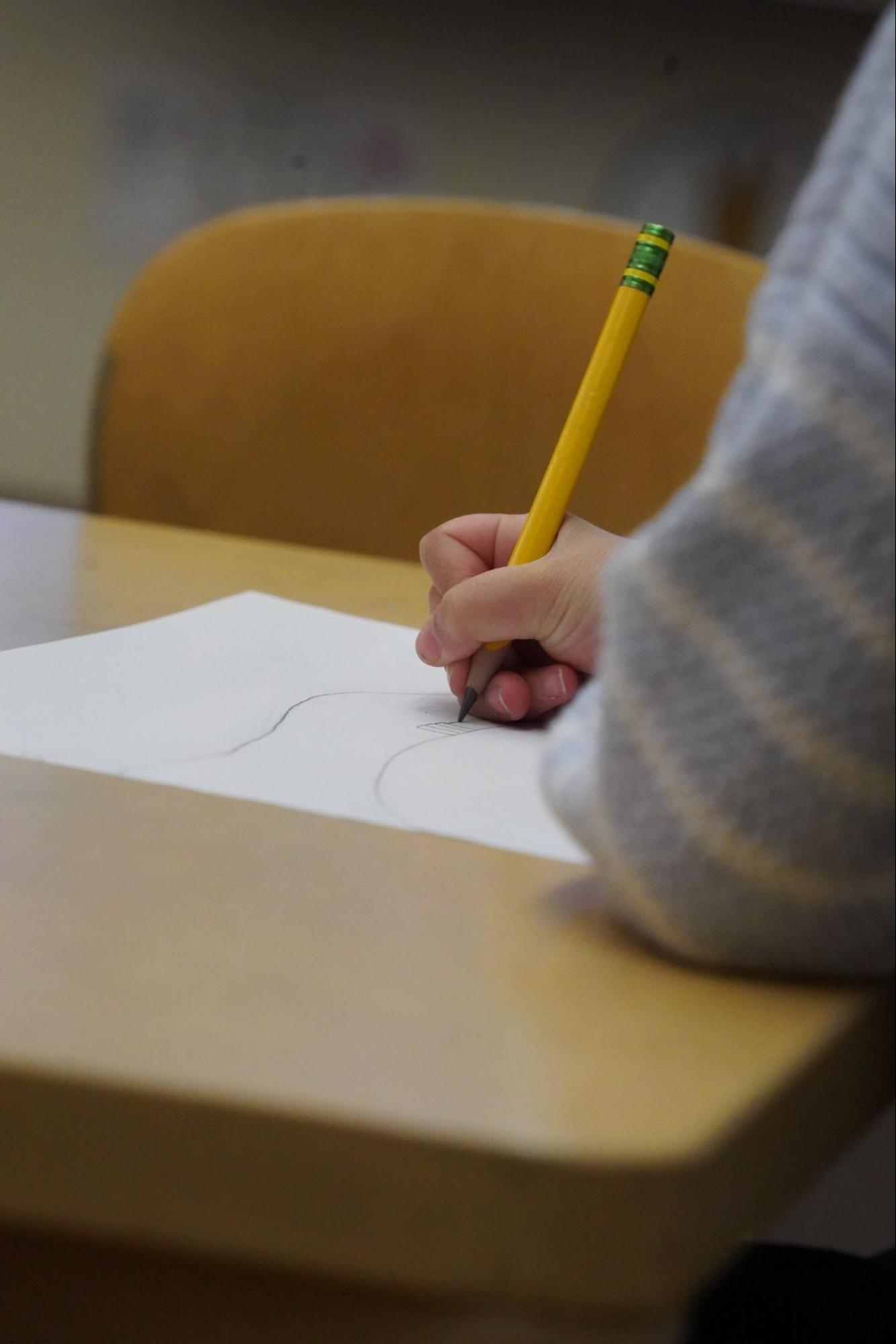 Ethical Culture student works on a project.