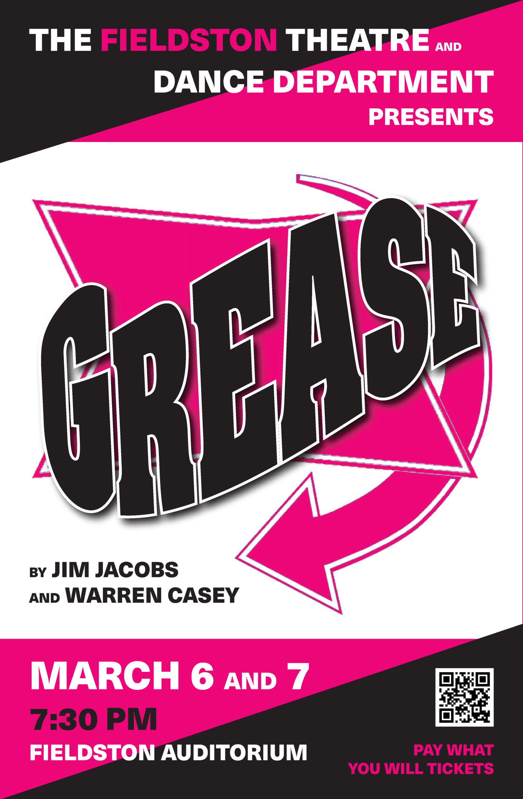 ethicalculturefieldstonschool 2026theatre&dancegreaseposter