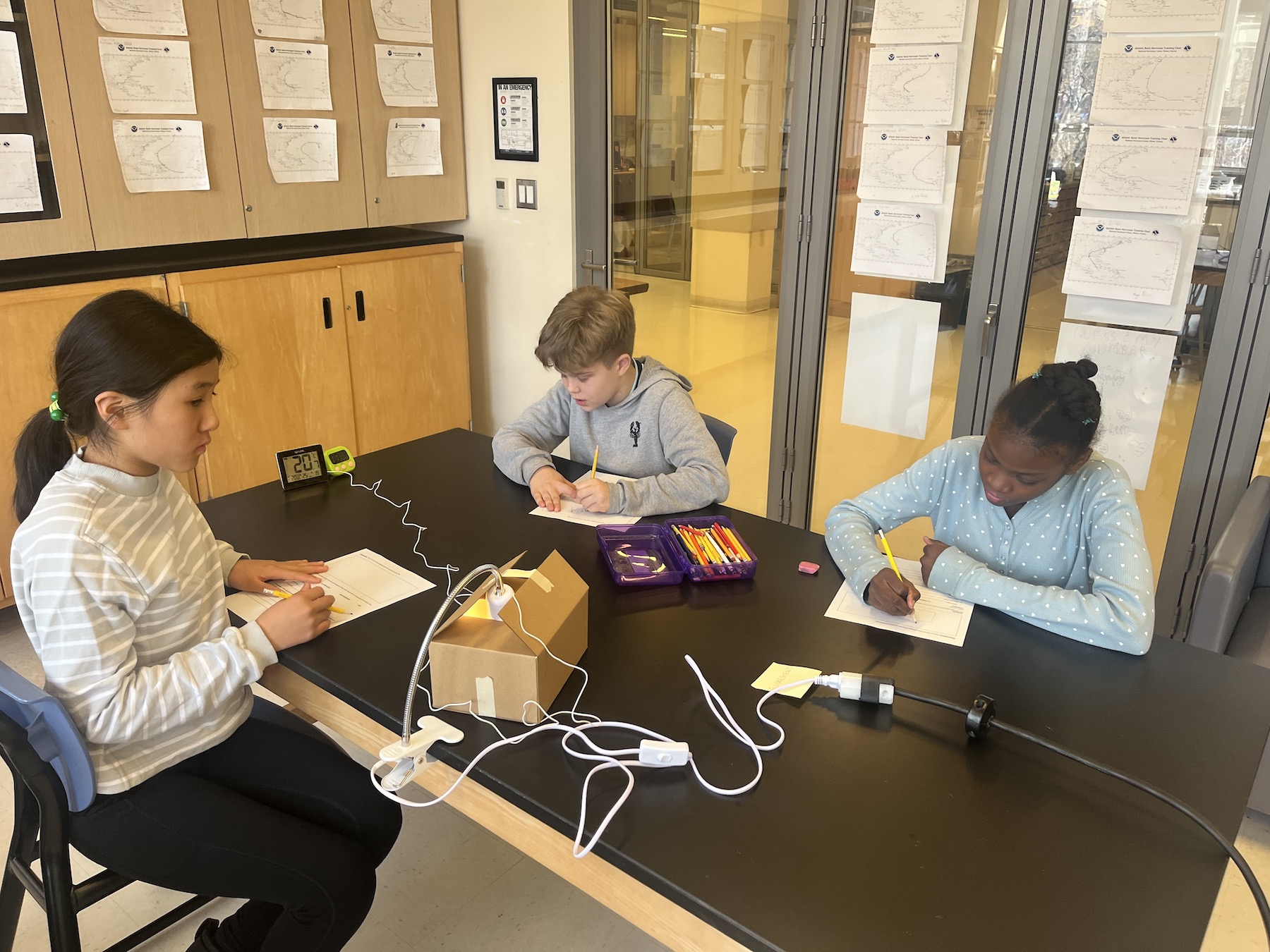 Fieldston Lower 5th Graders conduct experiment.