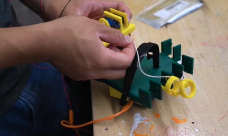 A Fieldston Upper engineer explains his invention.