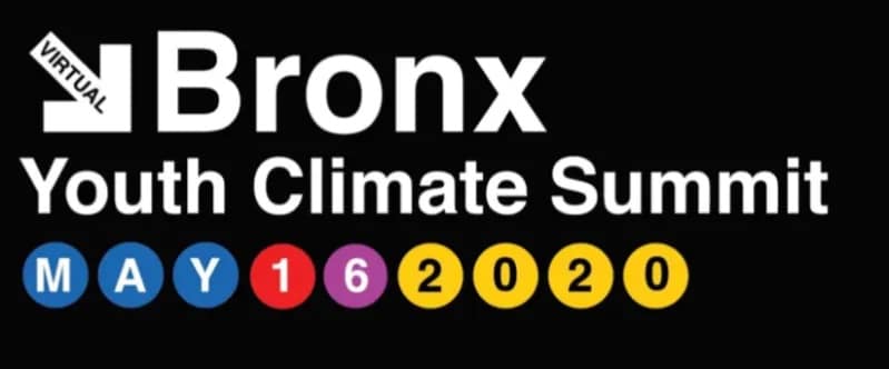 NYC Subway themed Bronx Youth Climate Summit logo