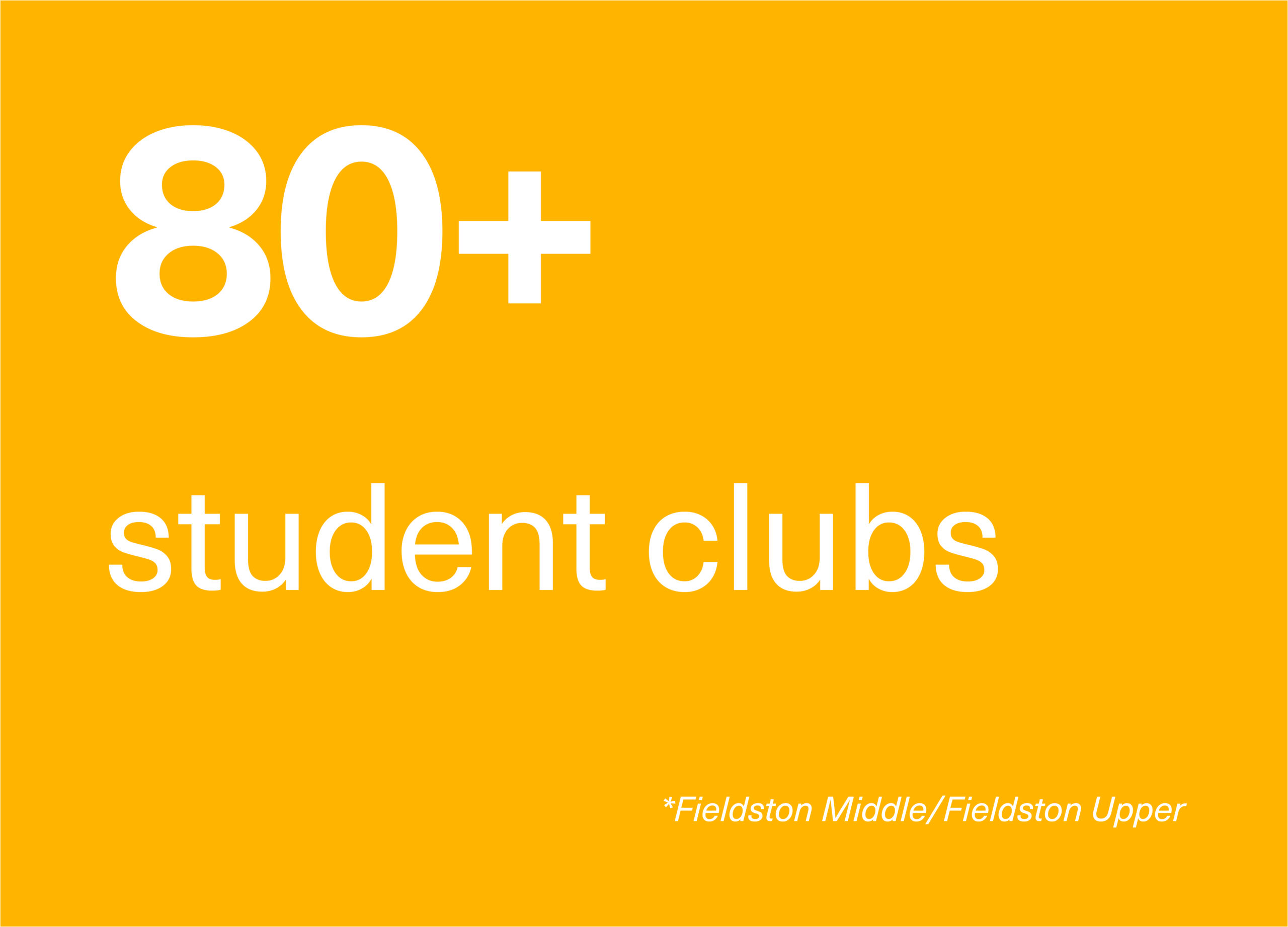 Ethical Culture Fieldston School ECFS By the numbers slide student clubs