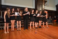 ECFS Middle School chorus students sing at Founder's Day