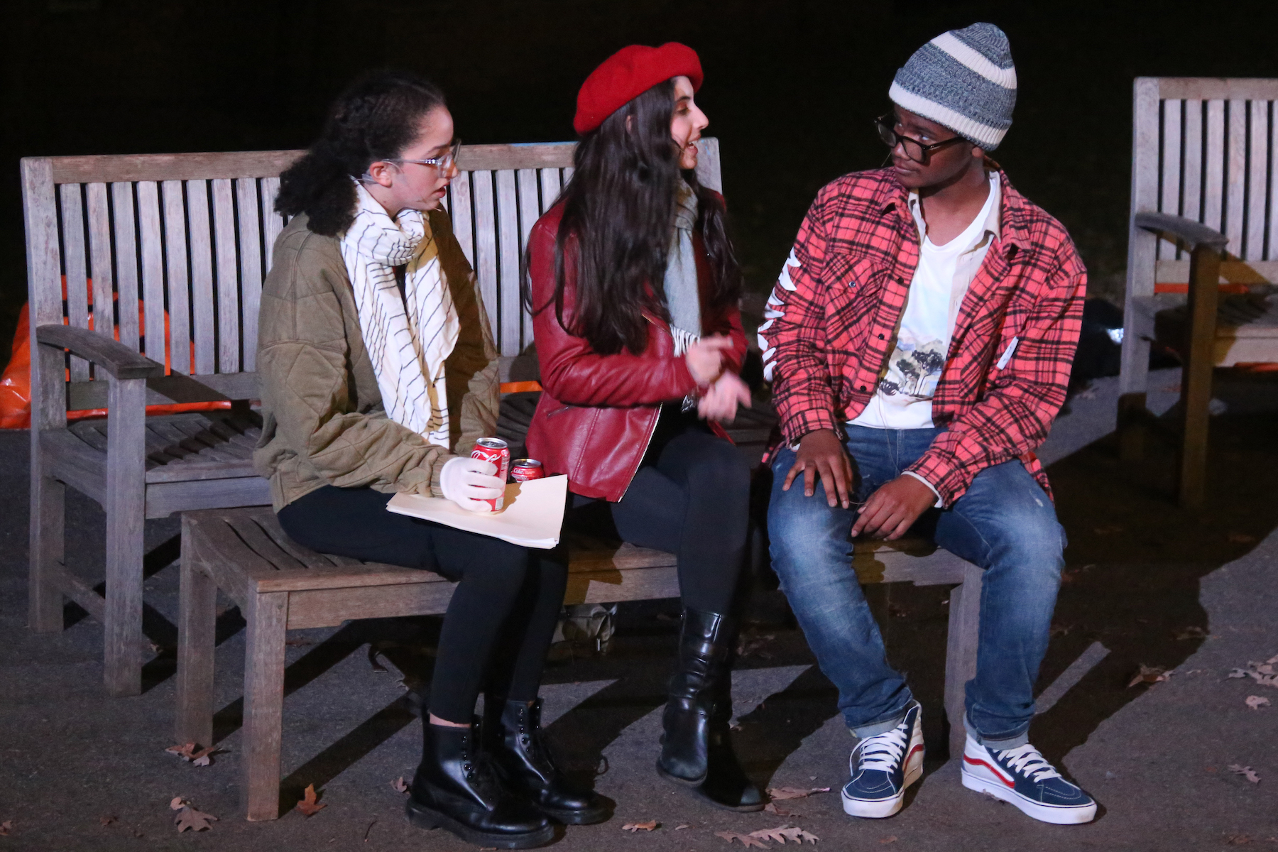 Ethical Culture Fieldston School Upper School performing arts students perform in the quad