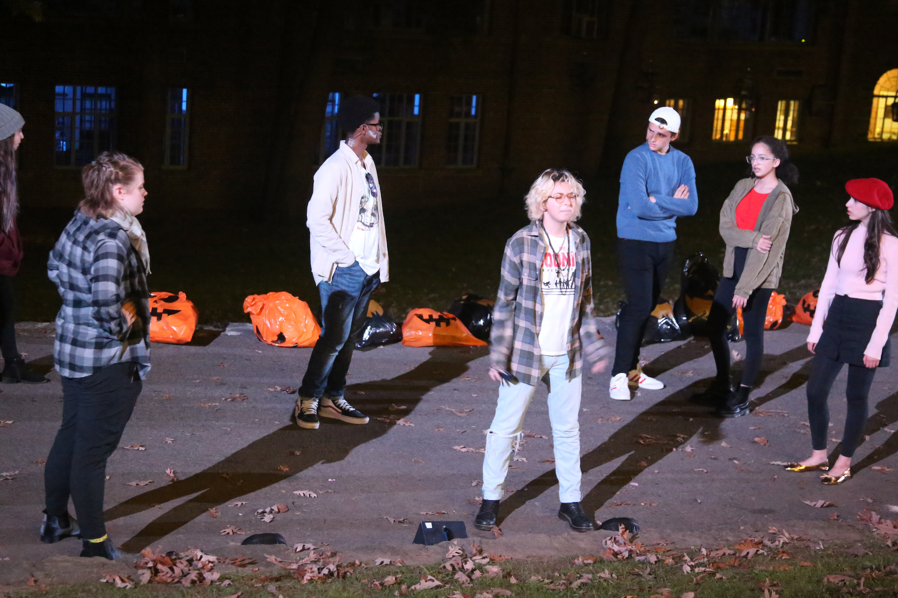 Ethical Culture Fieldston School Upper School performing arts students perform in the quad