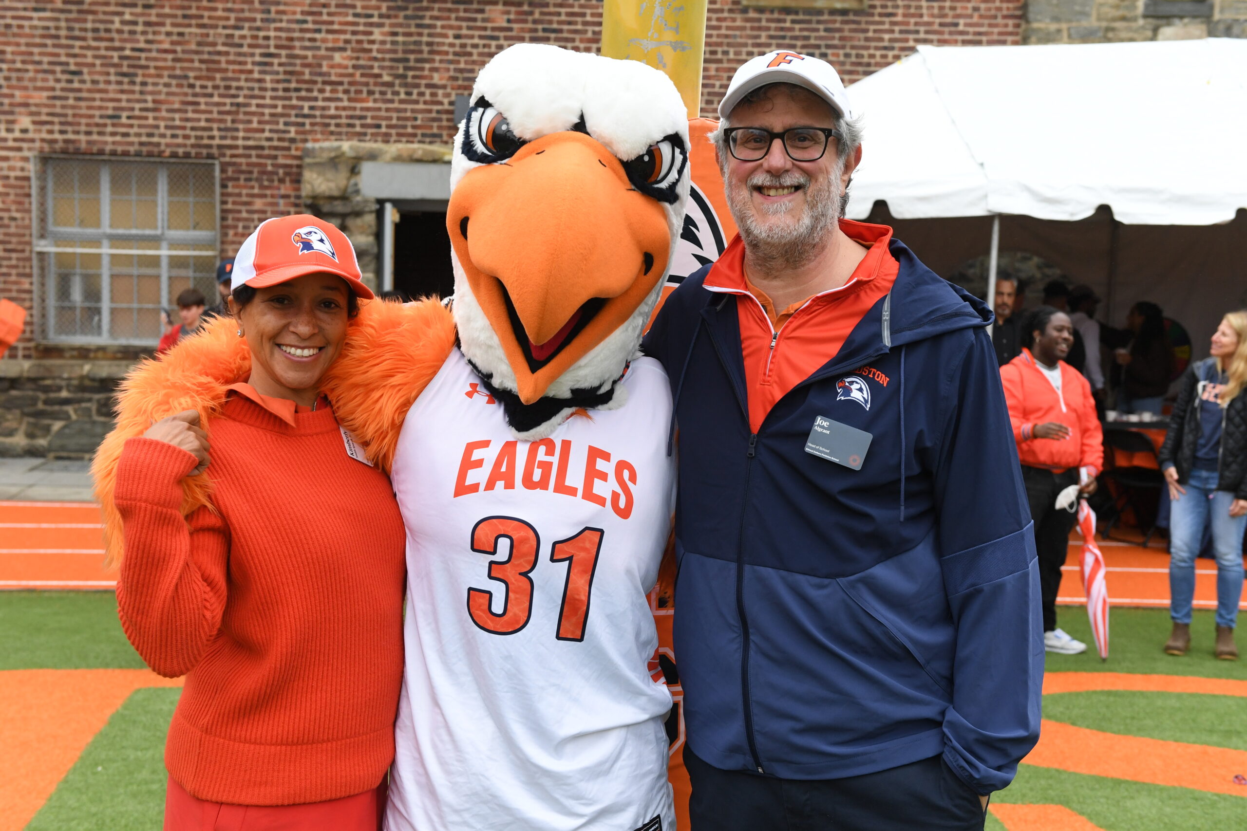 Kim Smith Spacek and Joe Algrant pose with the ECFS Eagle