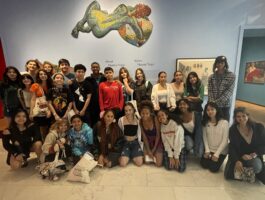 Latine Community Group visits the El Museo del Barrio on a field trip in Spring 2024.