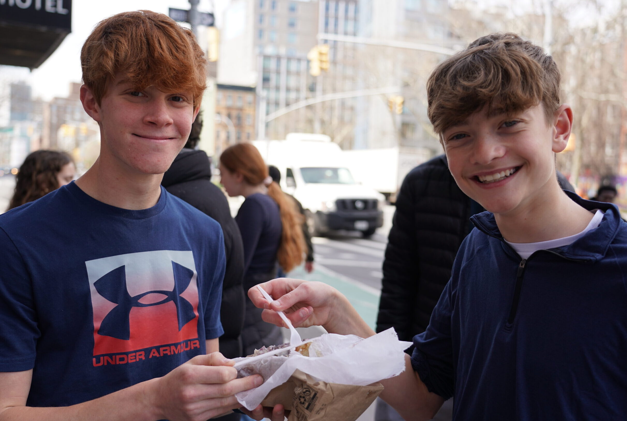 Jewish Community Group students go on a "Jewish Foods Tour" field trip throughout Manhattan.