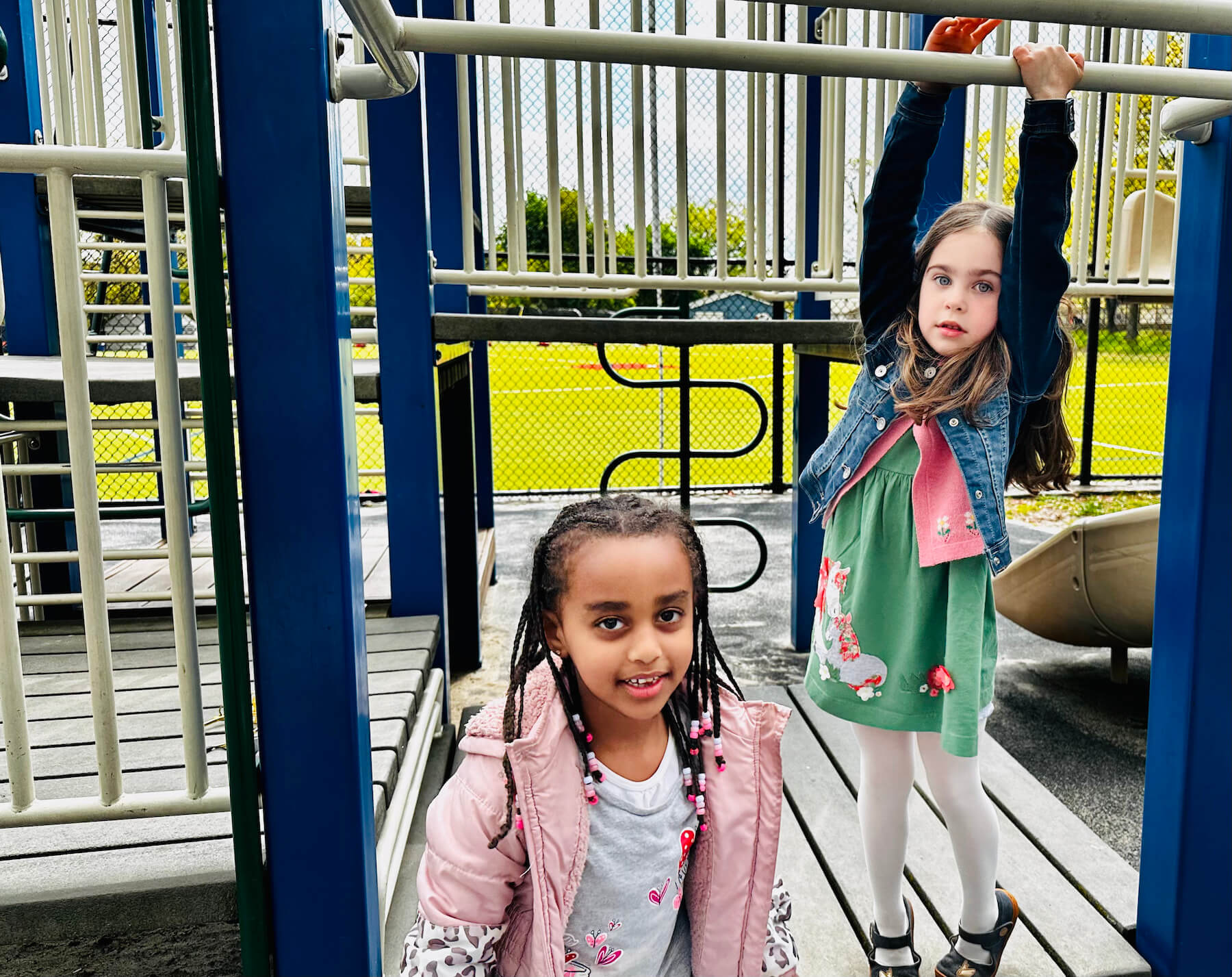 Two Ethical Culture Fieldston School Fieldston Lower students play on the playground