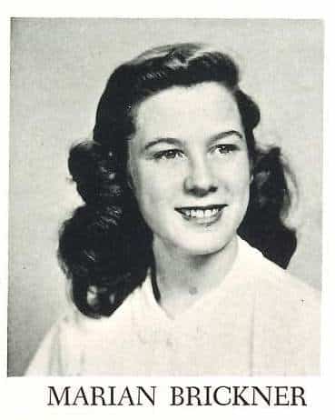 A photo of Marian Brickner from her senior class yearbook in 1954