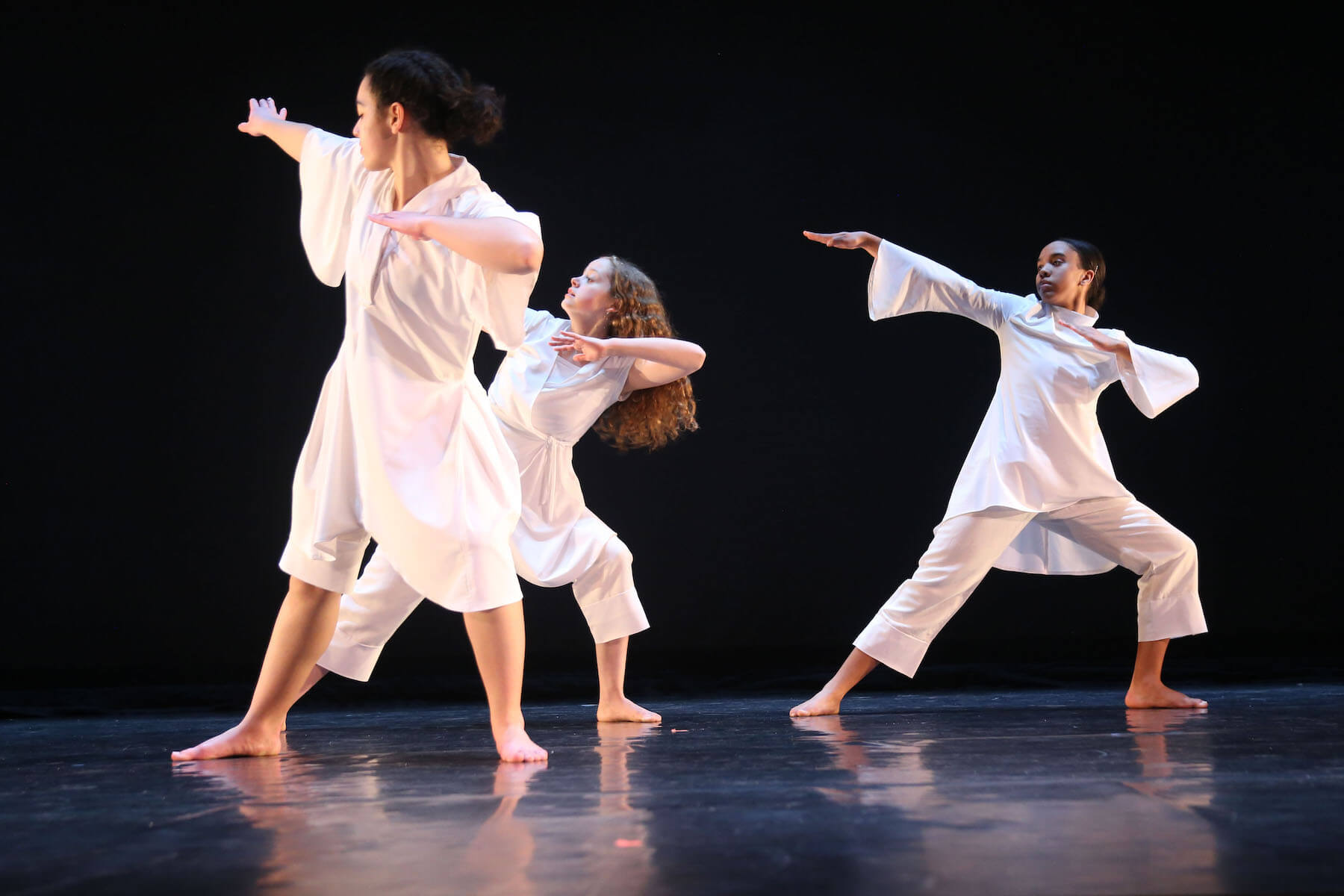 Ethical Culture Fieldston School Dance Company members perform in a Reparatory Project