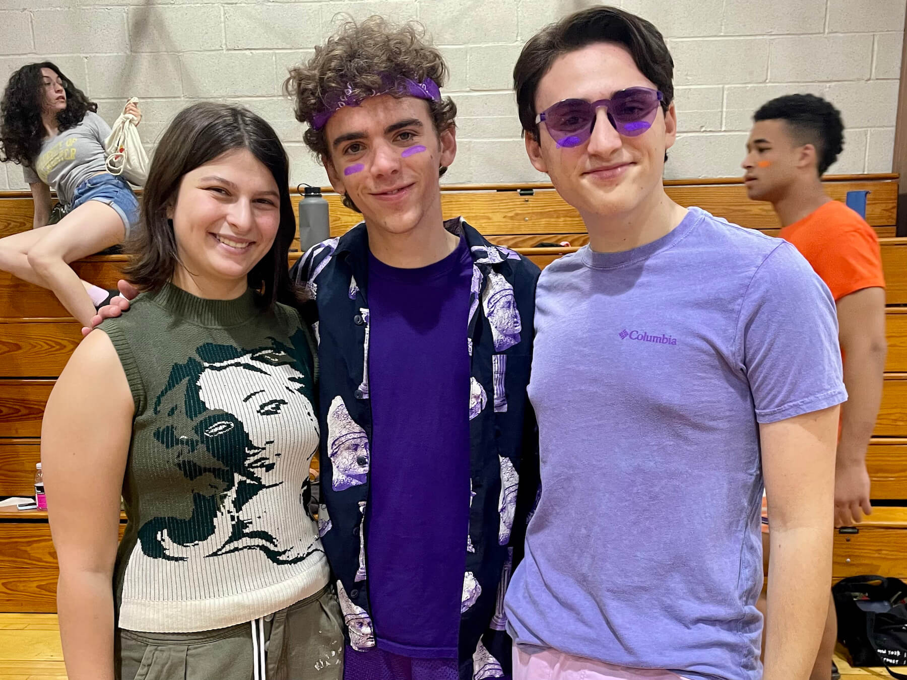 Ethical Culture Fieldston School Upper School seniors smile for a photo op