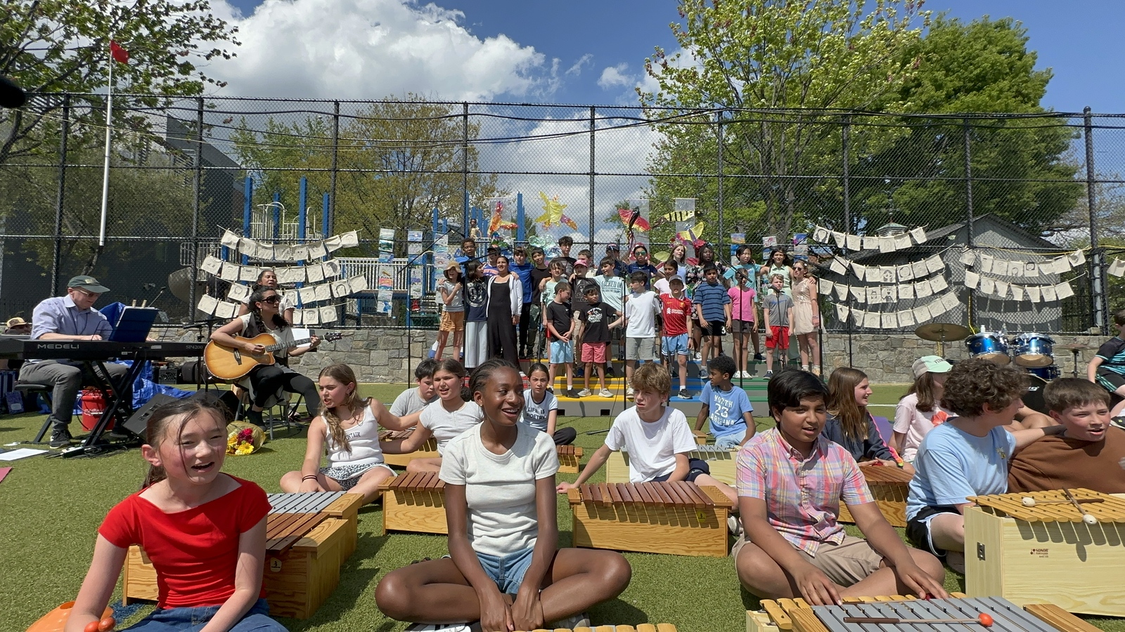 ethical culture fieldston school fieldston lower students perform music at Spring Festival