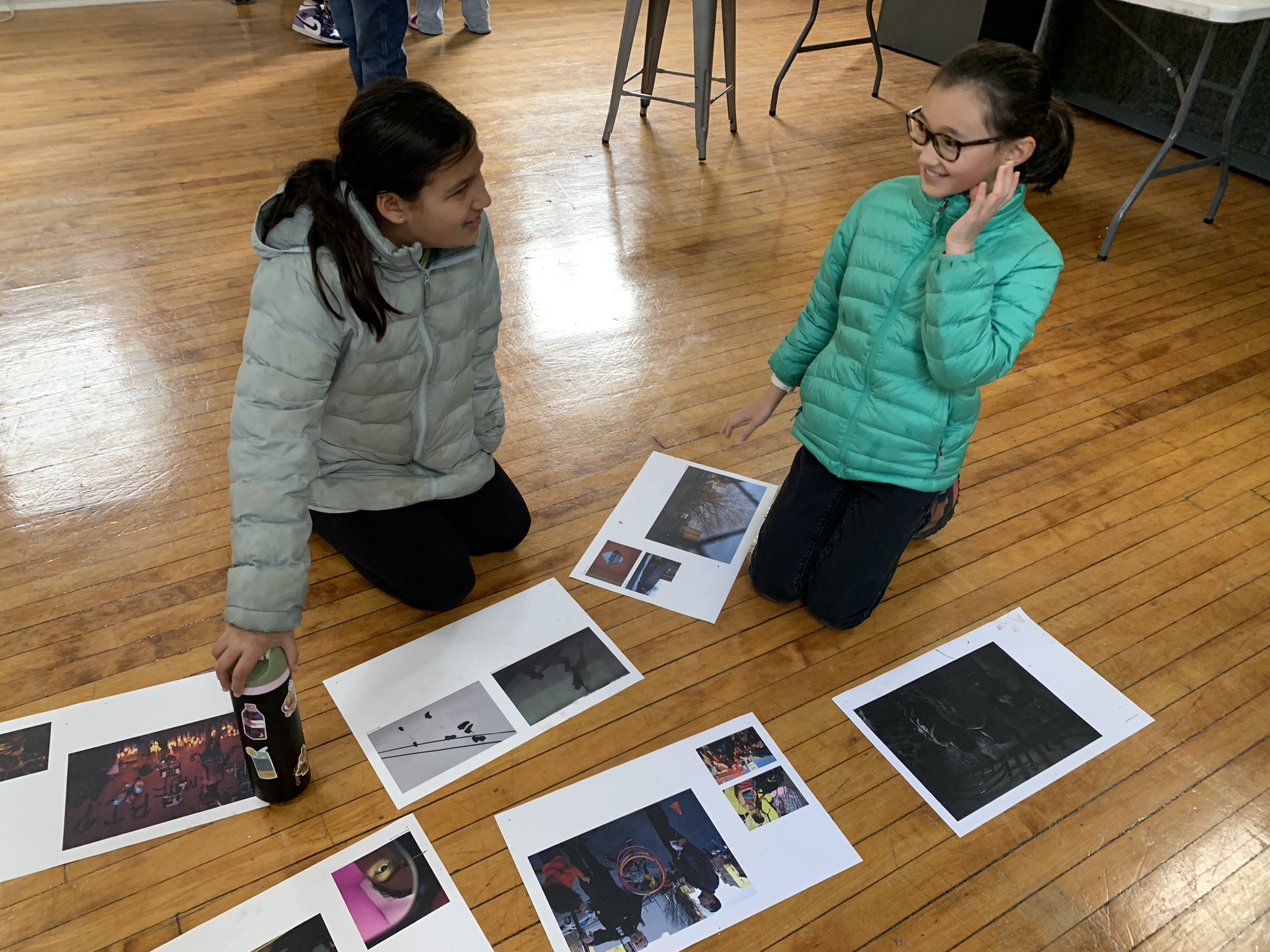 Ethical Culture students examine documents together as part of hands-on lesson.