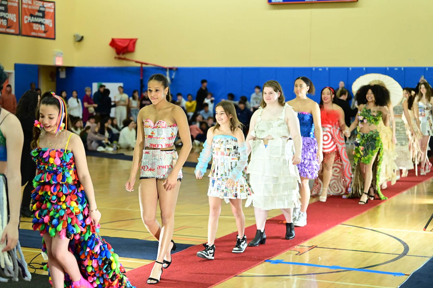 Ethical Culture Fieldston students model at the Fashion Show.