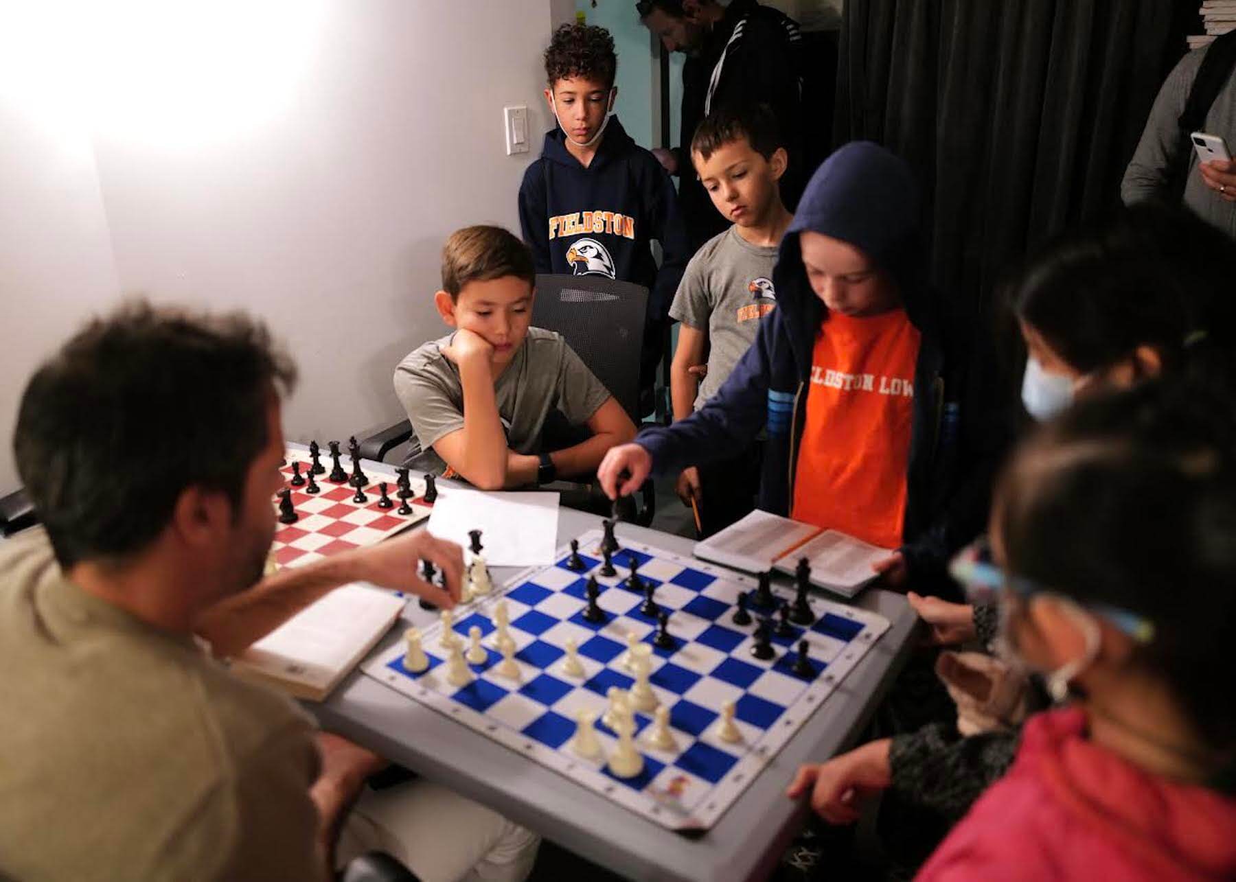 Ethical Culture Fieldston School Fieldston Lower students playing chess