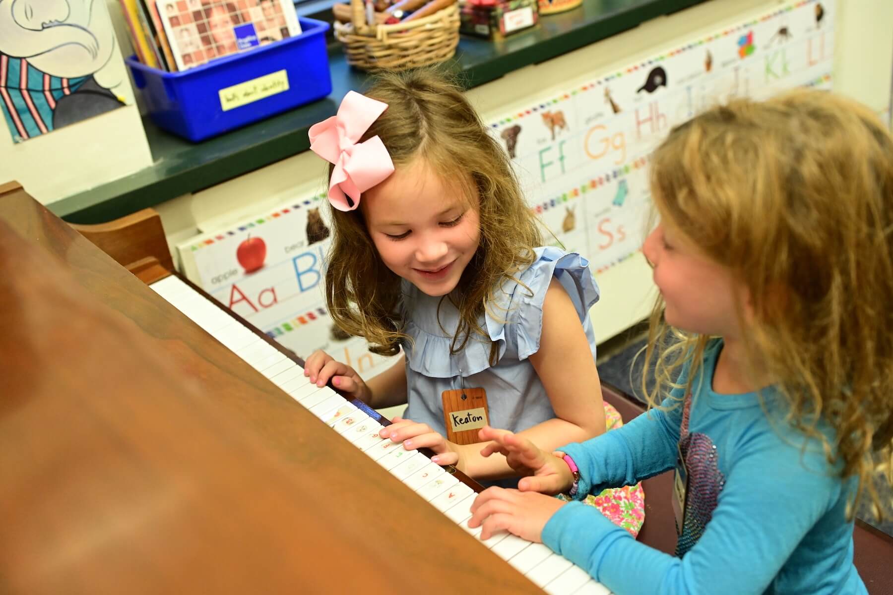 Ethical Culture Fieldston School Ethical Culture students play piano together