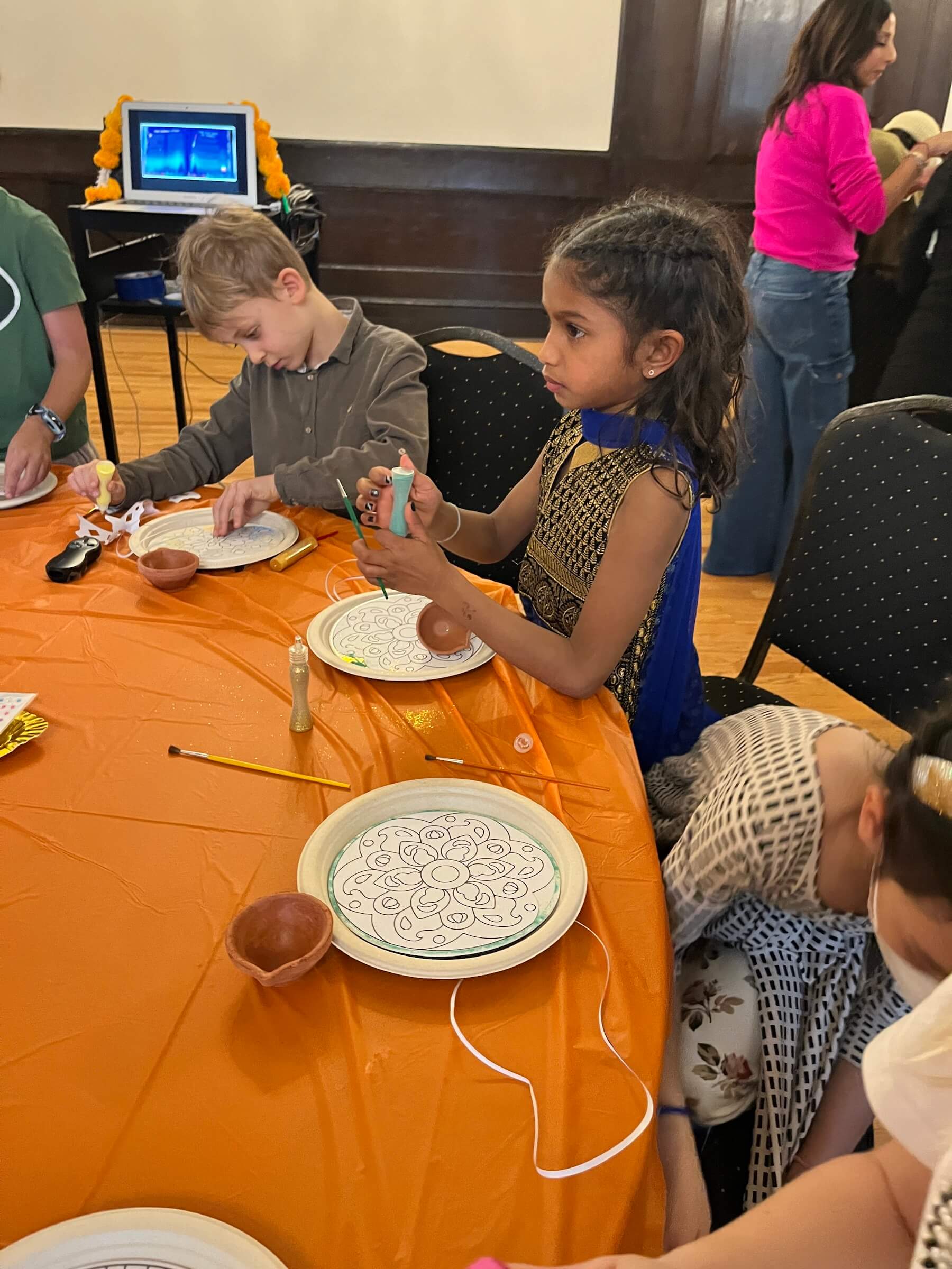Ethical Culture Fieldston School_Feel Good Photos_Ethical Culture students work on Diwali crafts during holiday celebration
