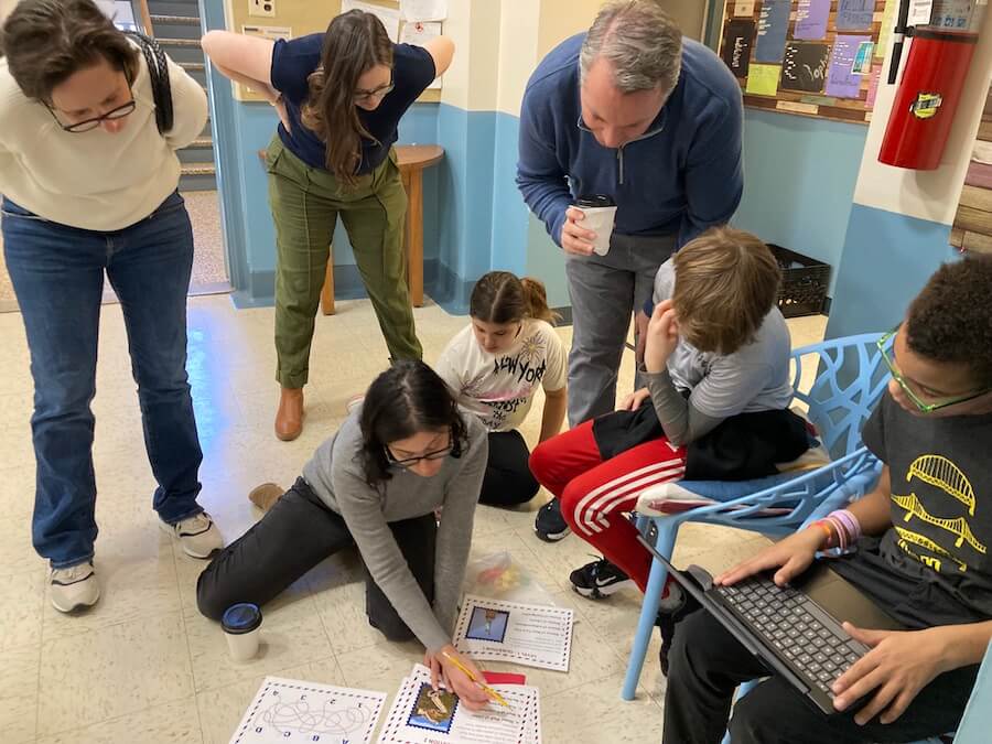 Ethical Culture Fieldston School Fieldston Lower students share work with visiting families