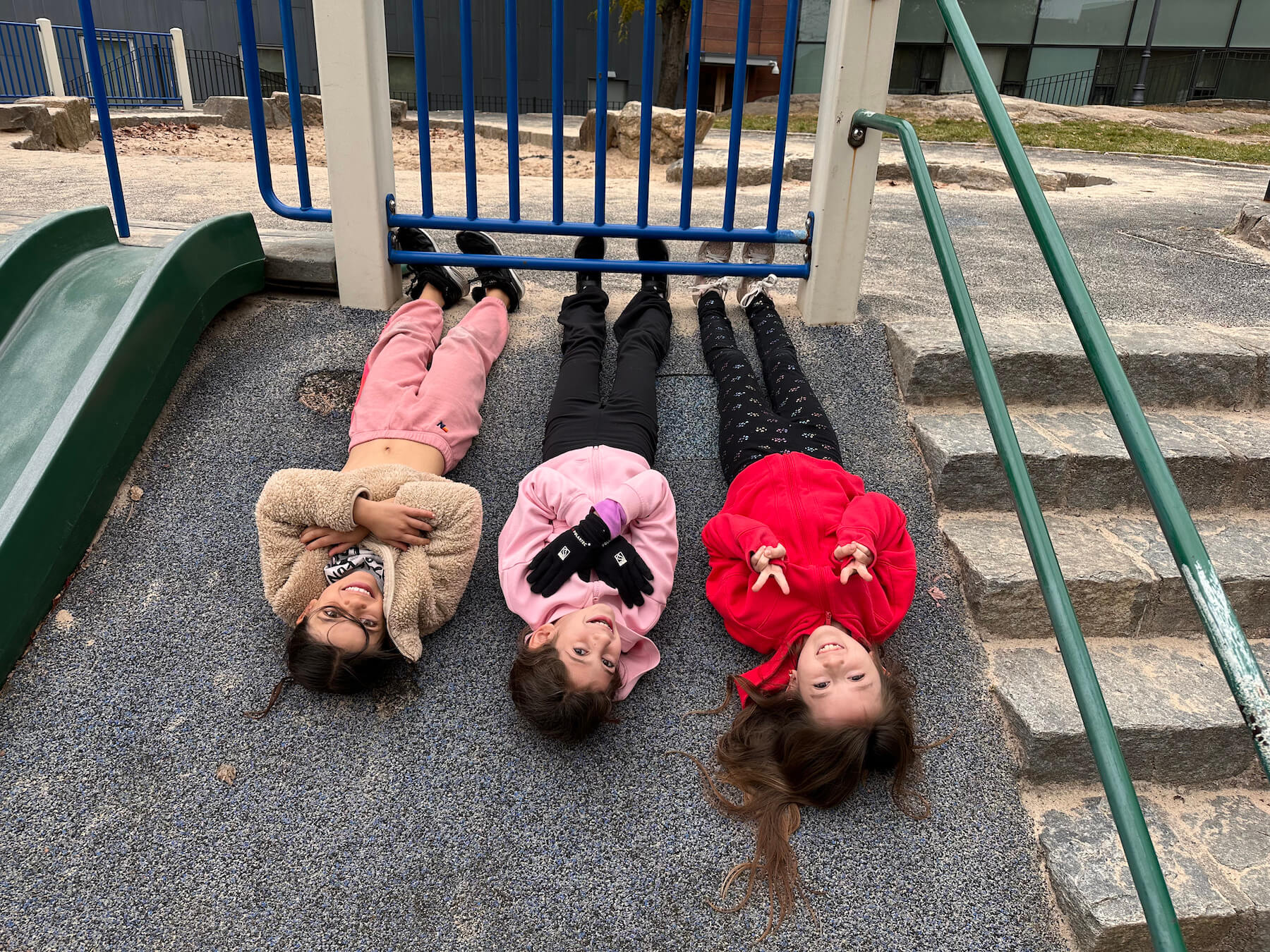 Ethical Culture Fieldston School_Feel Good Photos_Fieldston Lower students pretend to be bats on playground