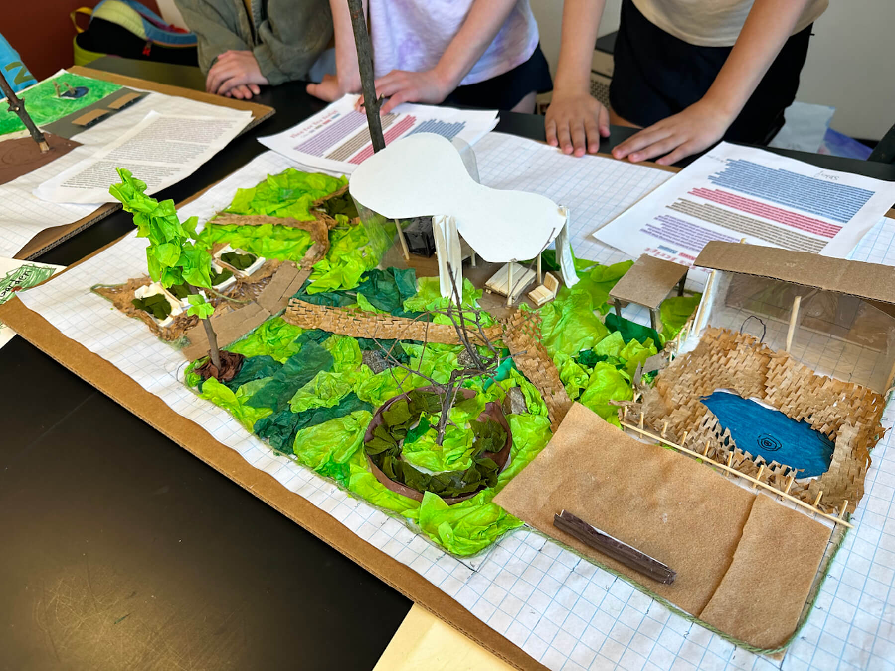 Model of Fieldston Lower student Shark Tank project. 