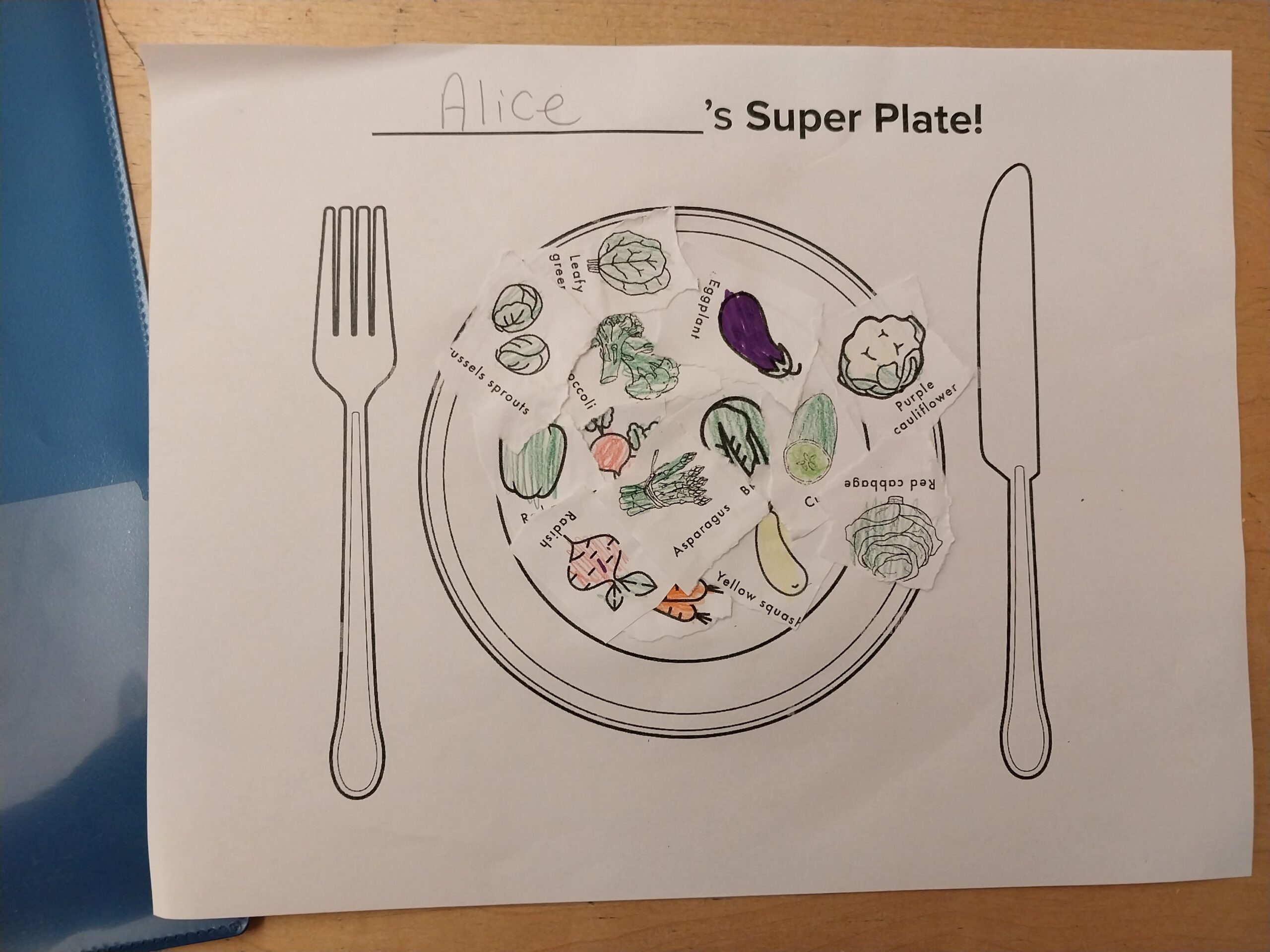Photo of FIeldston Lower student's superfood plate.