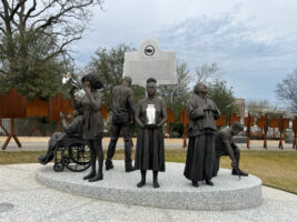 A statute on the Fieldston Upper students' tour of Alabama.