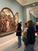 A group of Ethical Culture Fieldston Middle School students tour an art museum in Spain