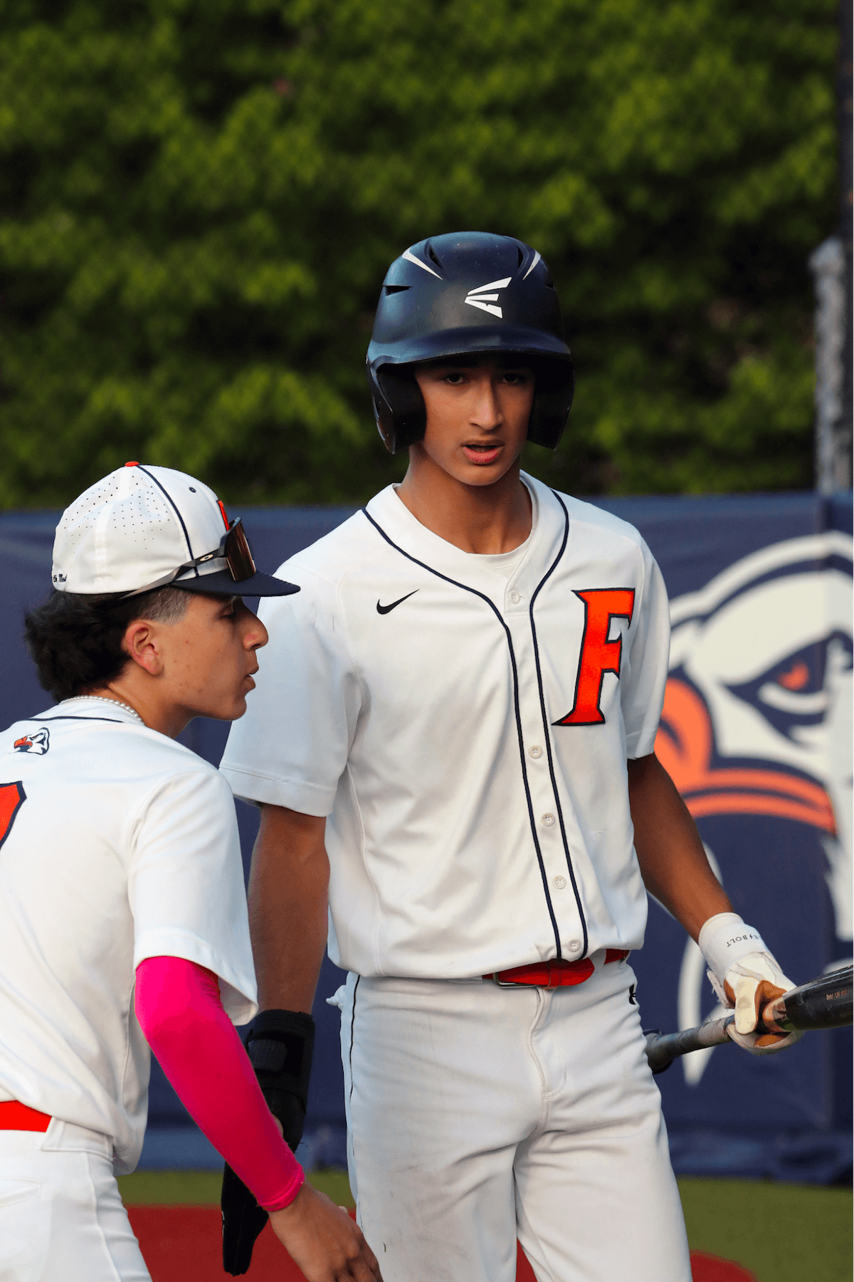 An Ethical Culture Fieldston baseball player participates at Spring Fling.