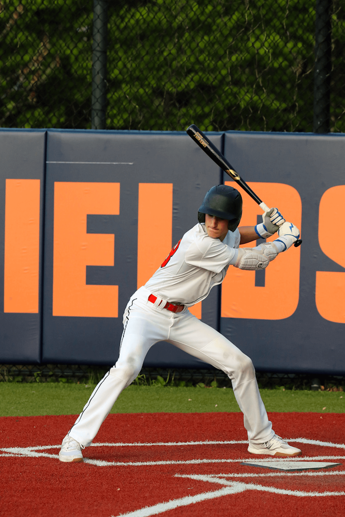 An Ethical Culture Fieldston baseball player participates at Spring Fling.