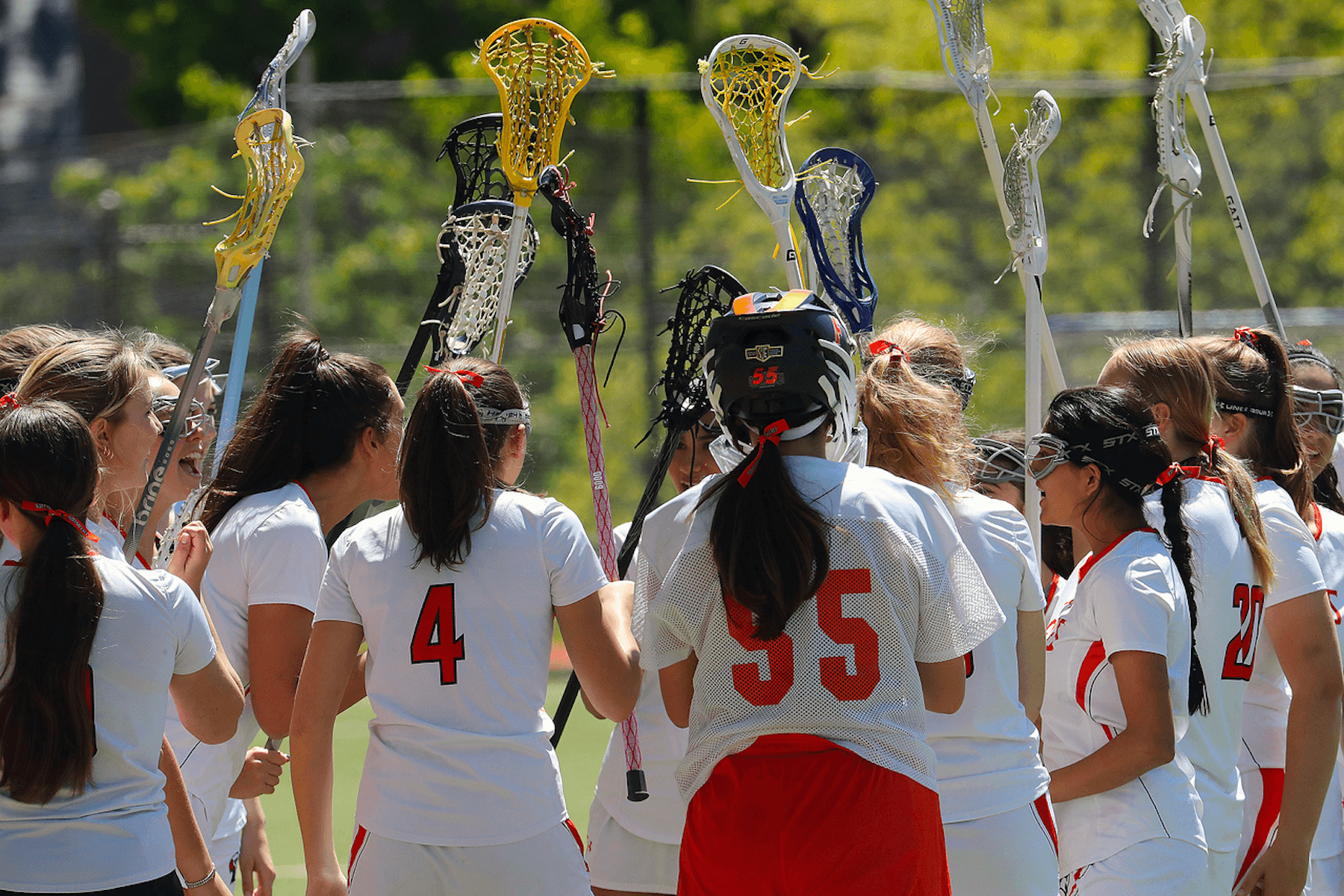 Ethical Culture Fieldston lacrosse players participate in Spring Fling.