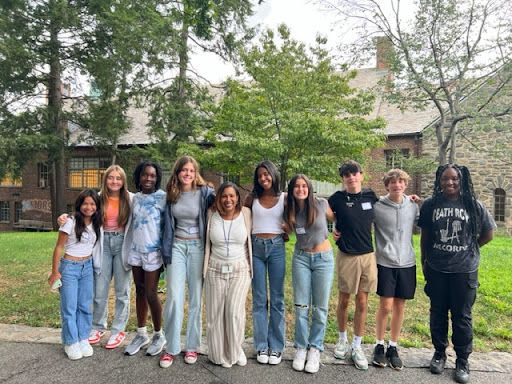 Ethical Culture Fieldston School Fieldston Upper Principal Stacey Bobo with students