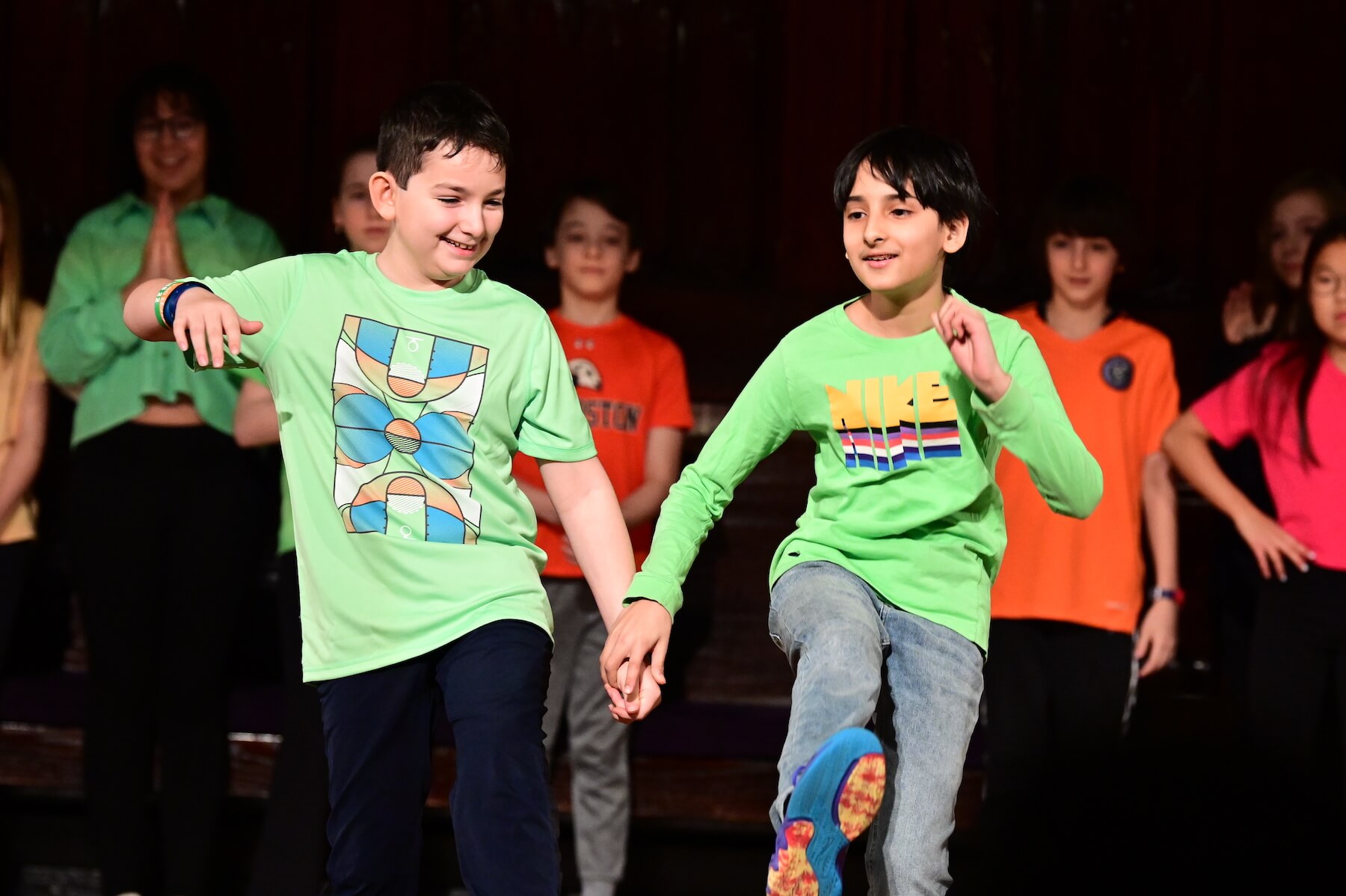 Ethical Culture Fieldston School Fieldston two Ethical Culture students dance together on stage