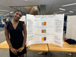 An Ethical Culture Fieldston School student speaks at science research event.