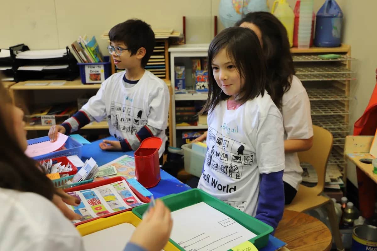 Students learn about stamps