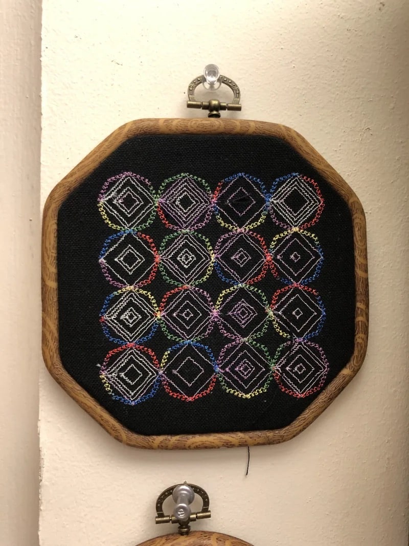Photo of student embroidery project