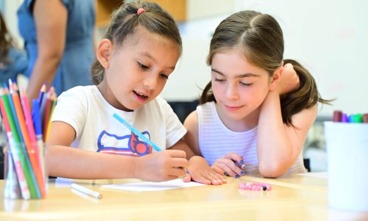 Two Ethical Culture Fieldston School 2nd Graders on the first day of school