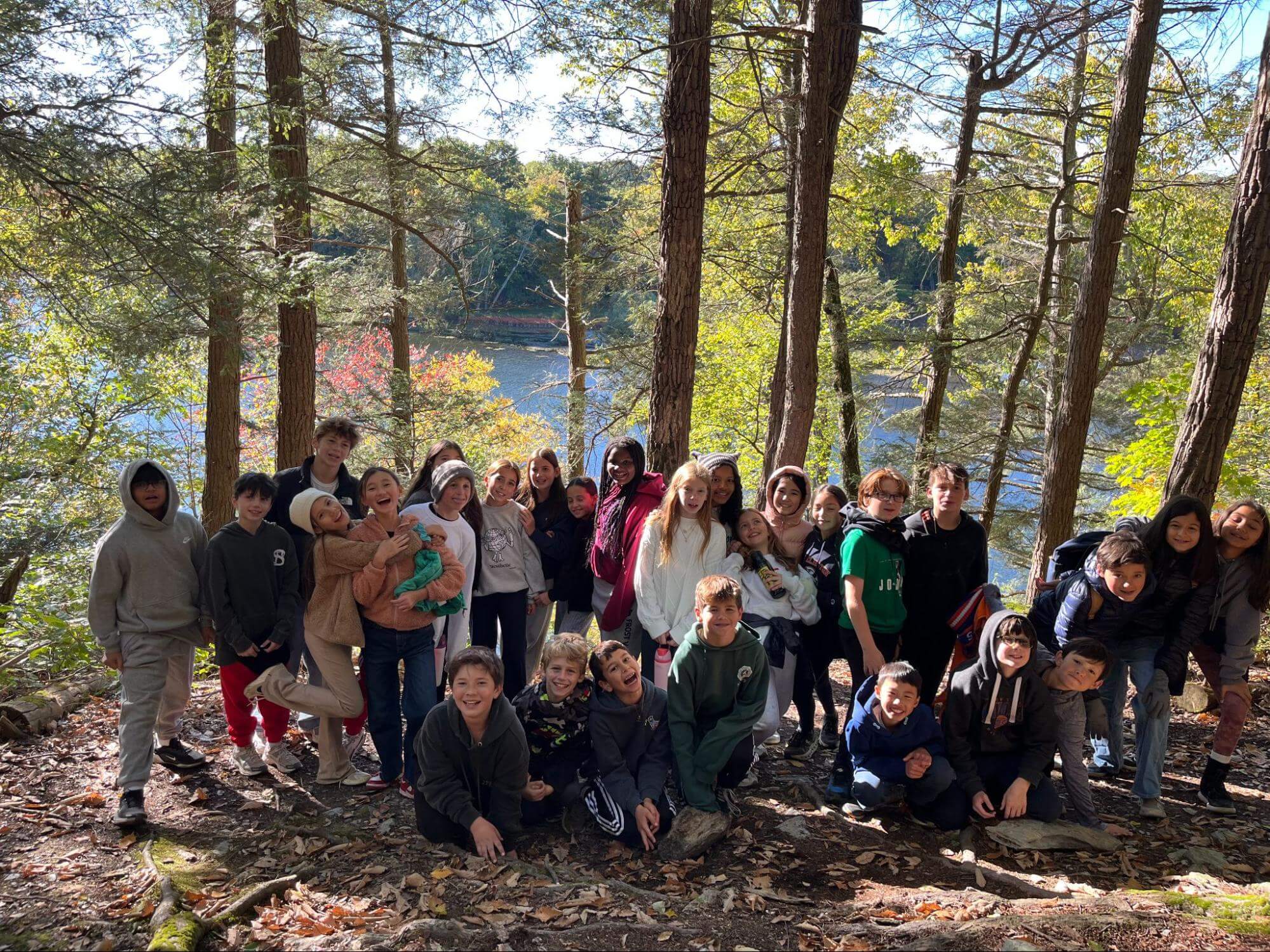 ECFS Middle Schoolers on outdoor field trip