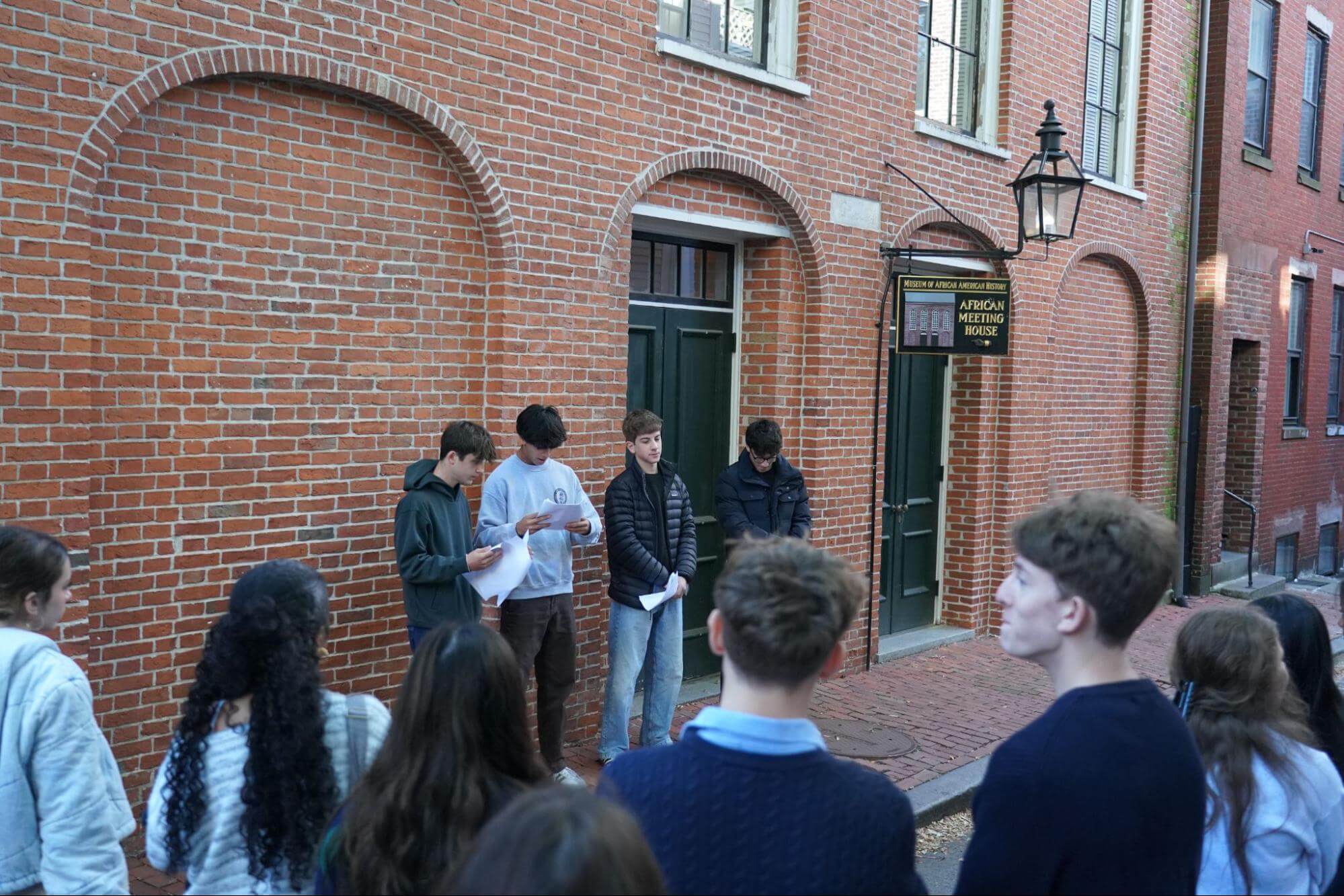 ECFS Upper Schoolers on outdoor field trip