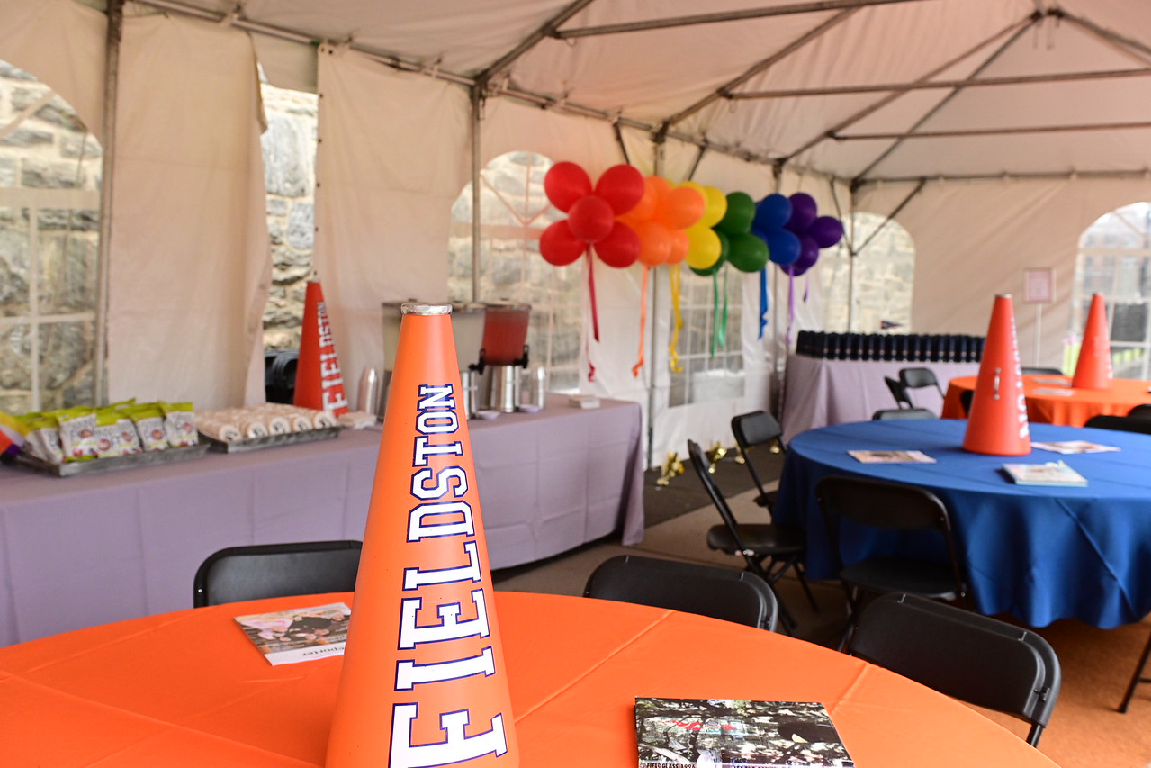 Decorative photo of the ECFS Alumni Tent at Homecoming 2024
