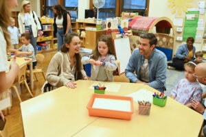 Ethical Culture students and families on the first day of school.