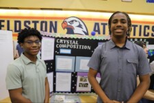 ECFS students pose with science project