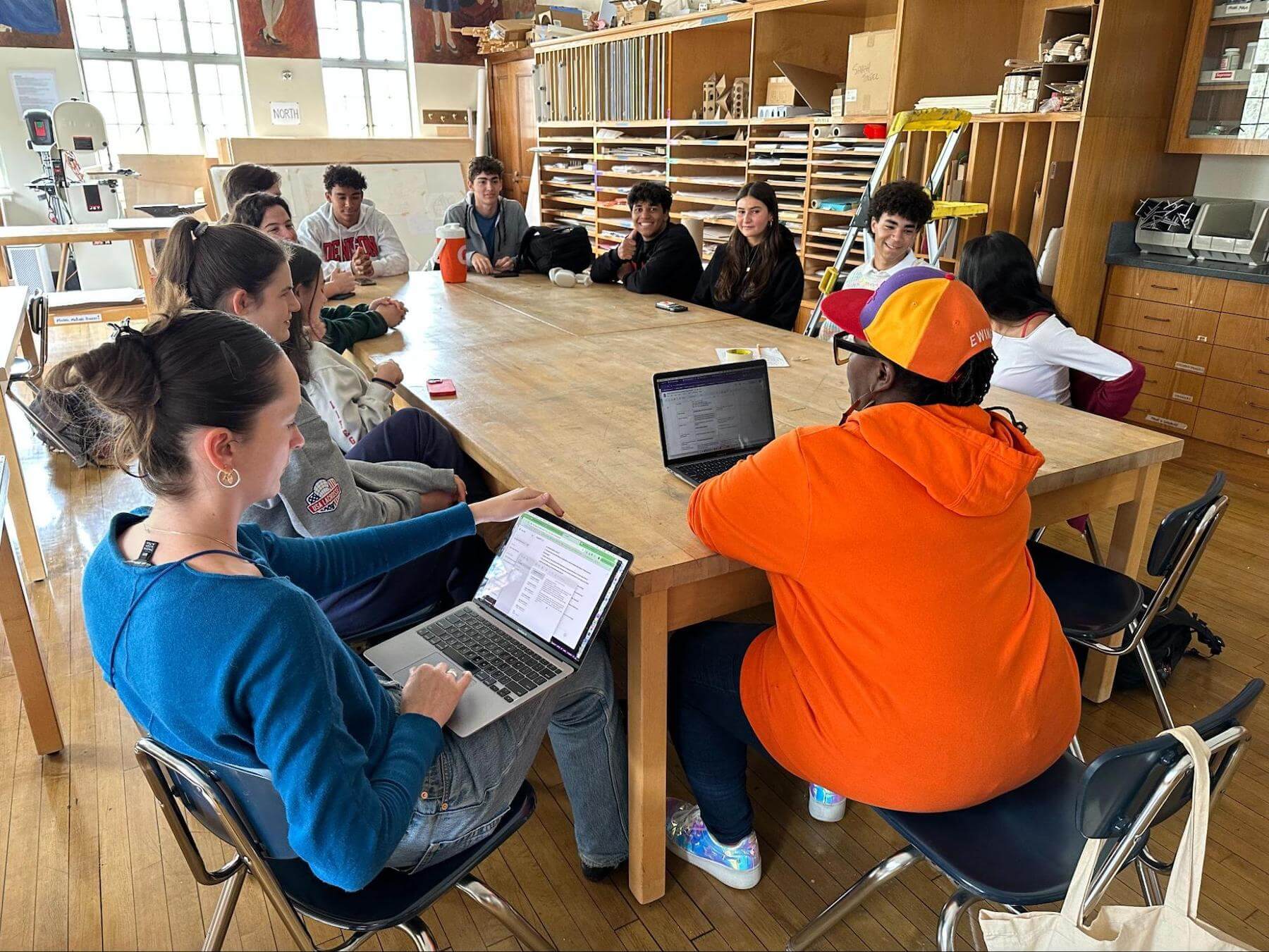 Ethical Culture Fieldston School students participate in STS class.