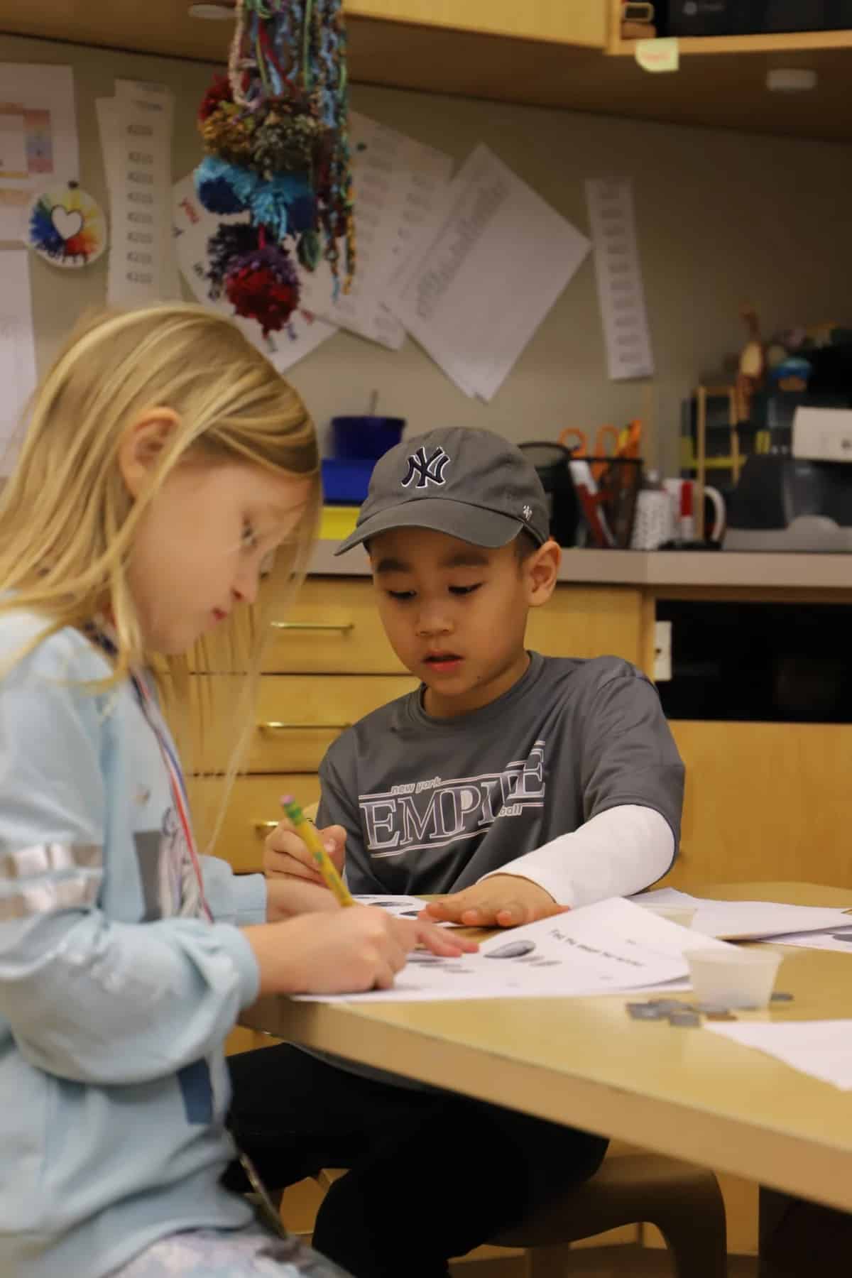 Students work together on post office project