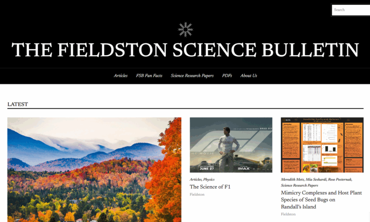 Fieldston Science Bulletin online publication